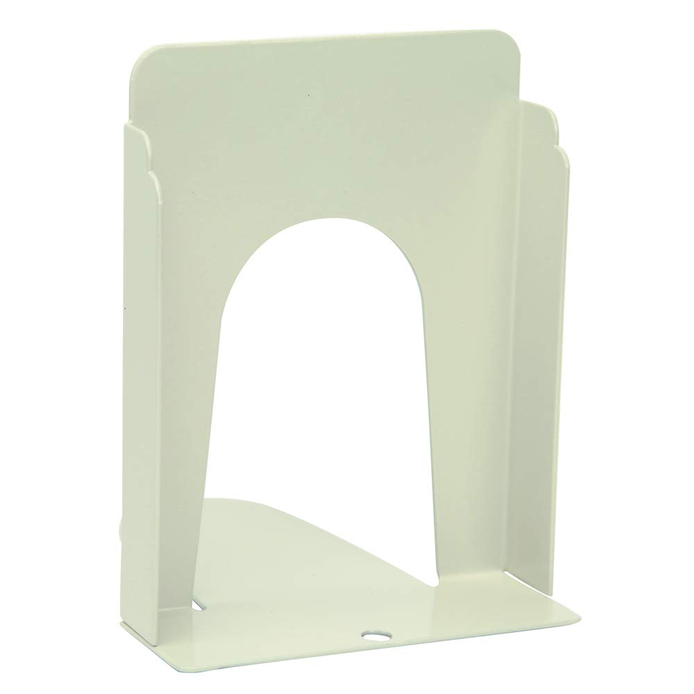 The Library Store Bear Hug Heavy Duty Steel Bookends with Plain Base Pair 6 inches H (Putty)