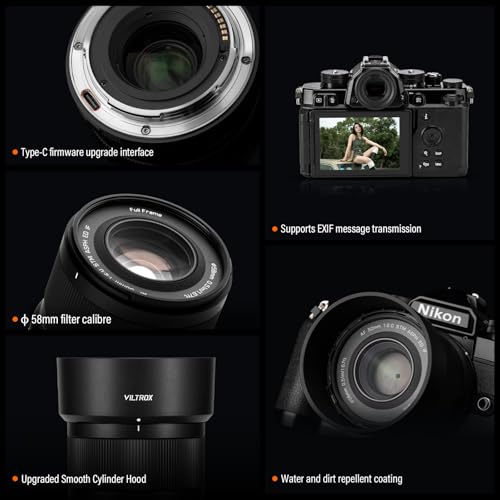 VILTROX 50mm F2.0 for Nikon Camera Lenses AF 50 mm F2 Z-Mount Shot Large Aperture STM Prime Lens for Z5 Z50 Z50II Z6 Z6II Z7 Z7II ZFC Z30 Z9 Z8 ZF Z6III