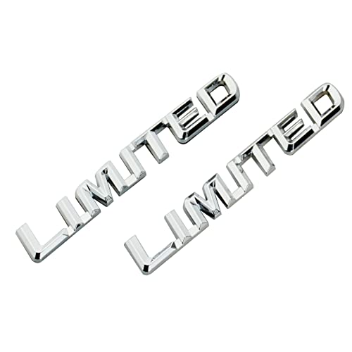 Image of 2X Limited Decal Badge Emblem Sticker Fender Side Door Rear Tailgate Nameplate Fit for Universal Car Truck (Chrome)