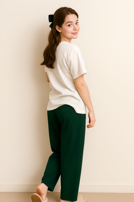 Image of My Swag Womens Cotton Nightwear Set | Dreamy Nights Printed T-Shirt with Relaxed Fit Pajama | Perfect for Sleep & Home
