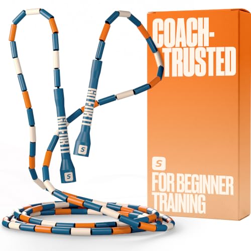 Sportbit Custom-Fit Beaded Jump Rope &ndash; Adjustable Length for Kids & Adults, Men & Women...
