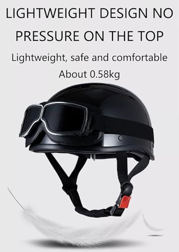 Casque face ouverte ECE demi-casque de sécurité jet avec lunettes