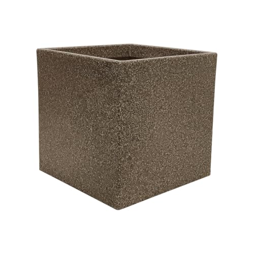 Image of Harshdeep Roto Pots - Quebec Square - 12 Inch Highly Durable, Lightweight Planter for Indoor Outdoor Home Balcony Garden Decor, Stone Finish (Sand Stone, Medium)