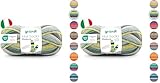 Gründl Wolle Hot Socks Madena 4-fach - Sockenwolle für 1 Paar Socken - Sockengarn - Weich und hautfreundlich - 75% Schurwolle, 25% Polyamid - 1 Knäuel 100 g / 420 m -Nadelstärke 2,5-3 - Grün