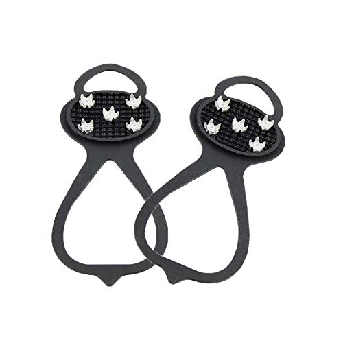 TOW Universal Non-Slip Gripper Spikes,Mountaineering & Ice Climbing Cramponsï¼Œ Ice & Snow Grips, Adult Kids Ice No Slip Snow Shoe Grips Cleats, Ice Grippers for Shoes and Boots