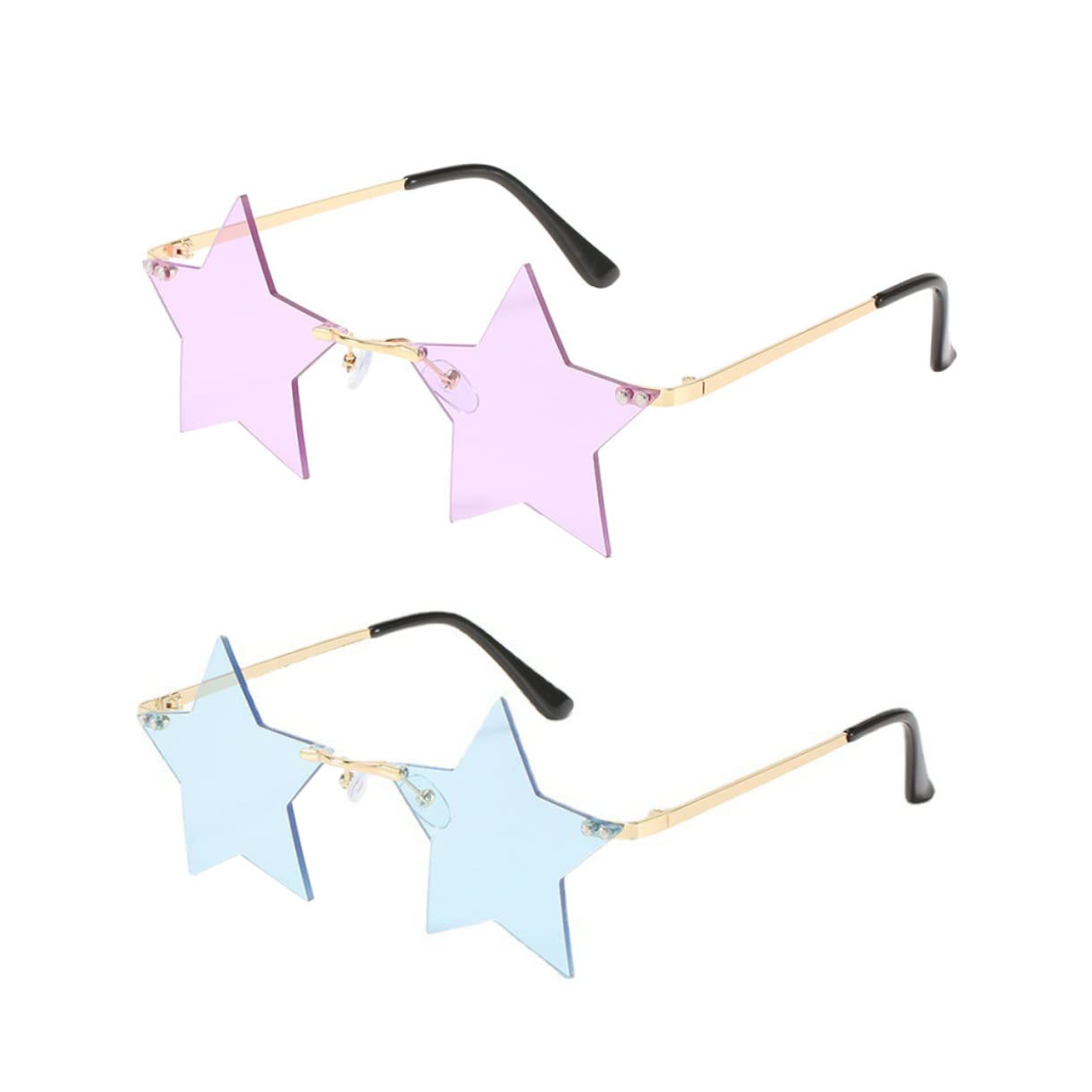 VALICLUD Gafas De Sol De Fiesta Niño Gafas De Sol Gafas Rosas Fiesta De Estrellas Anteojos De Pentagrama De Personalidad Gafas De Sol De Carnaval Gafas De a Ordenador Personal