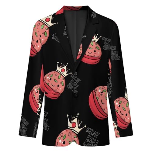 Meatball Queen Mens Blazer Lightweight Sport Coat Two Button Suit Jackets4