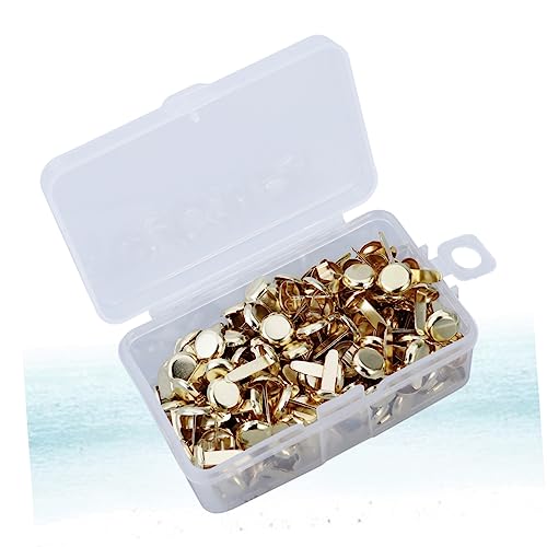 Beatifufu DIY Paper Craft Supplies 200pcs Metal Brads Decorative Brads Storage Box