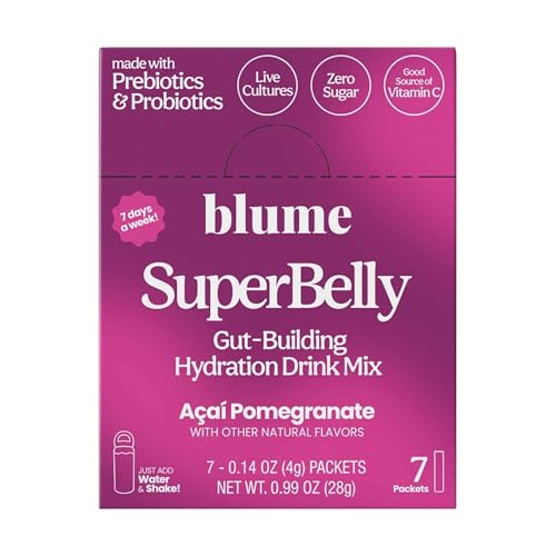 Blume Acai Pomegranate SuperBelly Powder 7 Count, 0.14 OZ