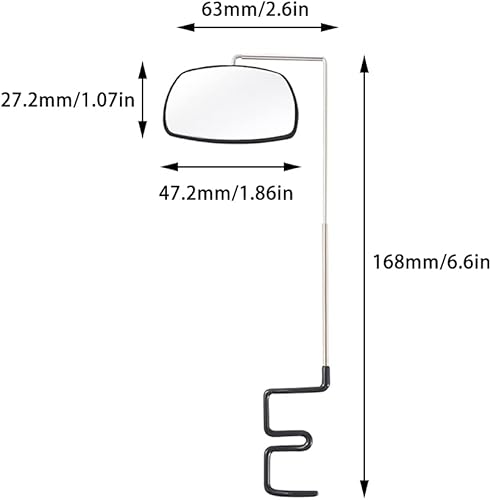 Miniatura 9 de Pilarmuture Espejo de lentes de ciclismo, gran angular ajustable de 360 grados, espejo de bicicleta, espejo plano de visión trasera para ciclismo de