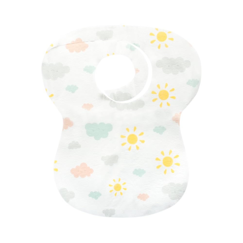 Disposable Lacing Bibs (Pack of 10) - Perfect for BLW, Restaurants, Traveling, Vacation and On-The-Go Feeding, Mess-Free Mealtimes, Travel-Friendly, Waterproof
