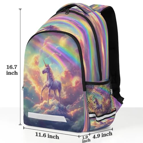 Sac à dos décontracté pour ordinateur portable motif licorne
