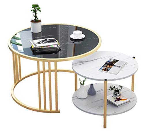 the Creative Round Table Nordic Small Coffee Table Modern Home Living Room Sofa Round Table Bedside Multifunctional Removable Table