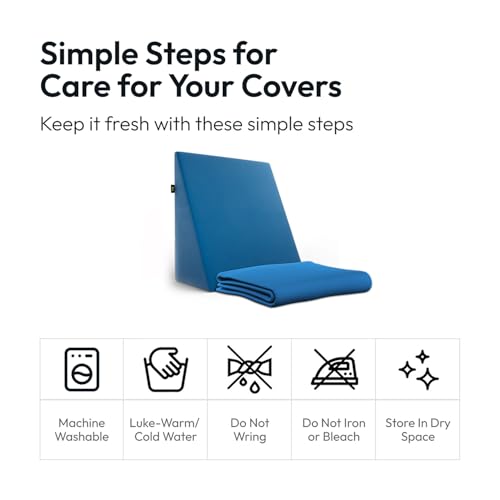 Image of Frido Wedge Plus Cushion Cover | Ultrasoft, Breathable & Cool Pillow Cover | Aesthetic Pillow Cover for Home | Durable & Machine-Washable | Teal Blue
