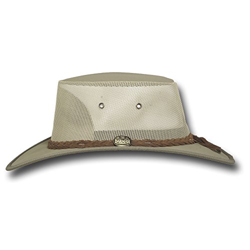 Barmah Hats Canvas Drover Hat 1057Be / 1057Kh / 1057Br / 1057Bl - Khaki - Xlarge #TOP1