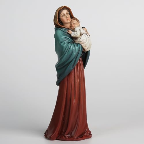 Estatua Virgen María Católica 9.3 in Resina Multicolor miniatura 5
