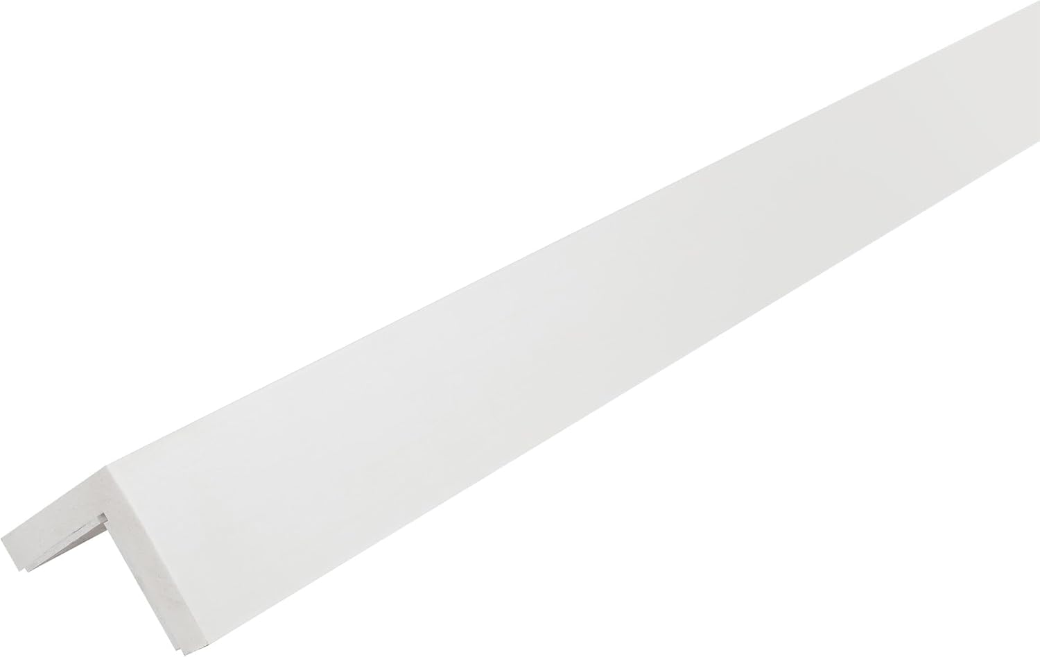 Outwater White 2" X 2" Styrene Angle with Adhesive on Both Sides, 4FT, Wall Edge Protector