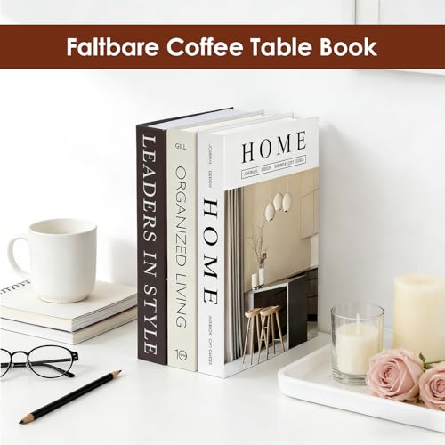 3 Stück Deko Bücher Set, Faltbare Coffee Table Book, Fake Bücher Deko für Bücherregal, Kreativer Stockholm Style Room Decor, Zimmer Deko Aesthetic für Couchtisch Book Büro Coffee Table