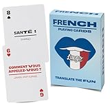 Lingo French Playing Cards | Travel Flashcards | Learn French Vocabulary in A Fun & Easy Way | 52 Essential Translations