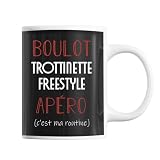 Mug Trottinette Freestyle C'est ma Routine | Tasse Humour