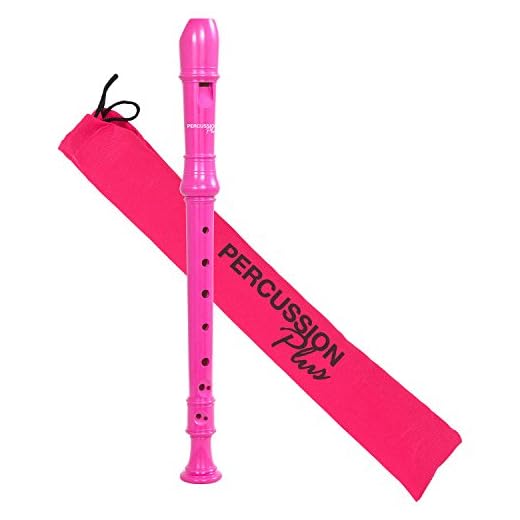 Percussion Plus PP1615 Colourful Soprano Descant Recorder - Pink