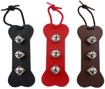 Leather Bone Bell Door Hanger - BROWN -