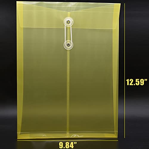 Zoohot Envelopes de plástico transparente, envelopes de poli, pastas de documentos expansíveis com f