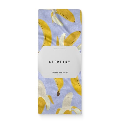 GEOMETRY Spring Kitchen Towels - Quick Dry Microfiber Cloth Spring & Summer Dish Towels for Kitchen Drying - Premium Quick Dry Towel - Cute Bananas, 18" x 30" - 1-Pack