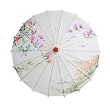 La superficie dell'ombrello è realizzata con carta di alta qualità con modelli di fiori squisiti stampati su di esso per decorare il tuo spazio unico.