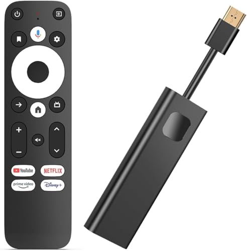 Phantom GD1 4K Android TV Stick Certified Streamer Media Player Assistant voice remote Prime Video Chromecast Play Store Bluetooth 4K HDR 10+ Dolby Audio XM3 2.1 Dual Band WiFi USB-C