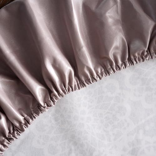 Artbloss Round Vinyl Tablecloth with Elastic Farmhouse Table Cover, 46"-55" by Artbloss - Used condition - Image 6