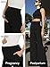 Ecavus 3-Pack Women's Maternity Pants Over Belly Soft Lounge Palazzo Pants Stretch Wide Leg Pregnancy Trousers with Pockets