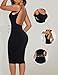 Takusun Backless Slip Dress for Women Tummy Control Low Back Shapewear Dresses Open Back Body Shaper Seamless Sexy Tank Tops Black