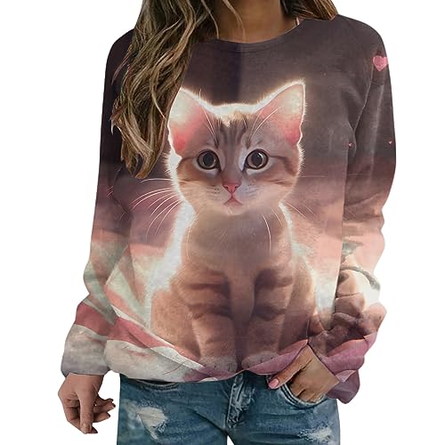Sweat col rond chaton pour un look cocooning en automne