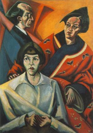 Peinture à l'huile Working Class Family 1921 Lajos Tihanyi pour habiller un grand mur vide