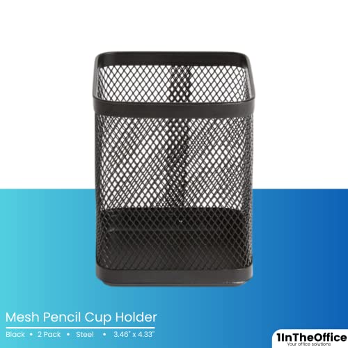 Pot à Stylos/Pot Rangement Bureau En Treillis Métallique (Mesh) - Organiseur De Bureau Neuf