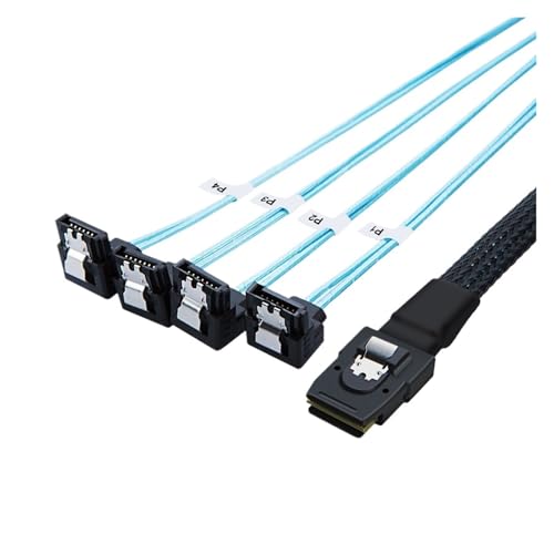 Cable Internal S-AS 36PIN a 4x SATA 7PIN con Latch 0.5m miniatura 2