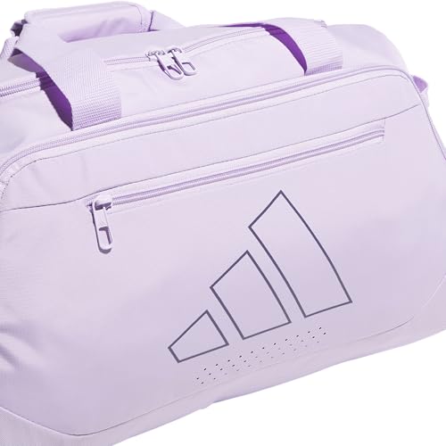 Image of adidas Defender 5 Duffel Bag for Sports, Gym and Travel, Powder Plum Purple /Aurora Plum Purple, OSFA