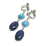【 青い 誘惑 】 ターコイズ と ラピスラズリ タンブル の イヤリング