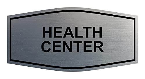 Signs ByLITA Fancy Health Center Sign (Brushed Silver) - Small
