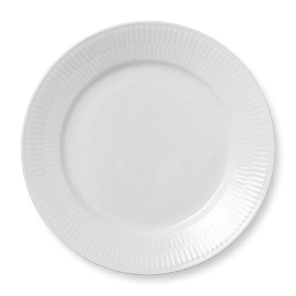 ロイヤル コペンハーゲン Royal Copenhagen 1017403 White Fluted Plate, 8.7 inches (22 cm), Wedding Gift