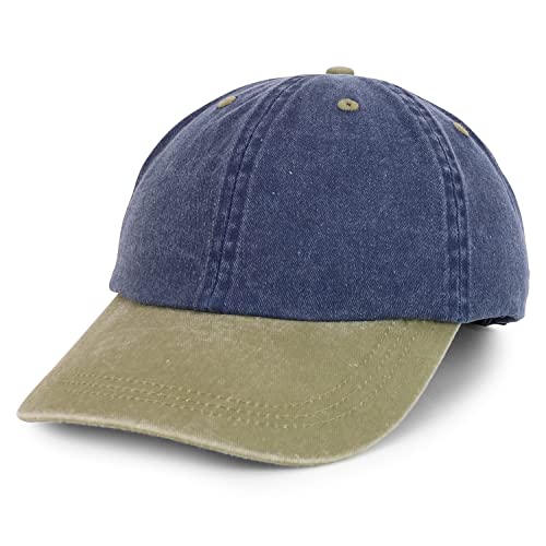 Image of Trendy Apparel Shop Oversize XXL Pigment Dyed Washed Cotton Baseball Cap