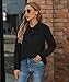 CZYINXIAN Womens Long Sleeve Blouse Casual Tie Neck Chiffon Blouse Shirts Top Business Casual Outfits for Women(Black,Small)