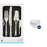 Produkt 1: Edles Besteck-Set: Rostfreier und spülmaschinenfester Edelstahl, geschmacksneutral für den täglichen Gebrauch