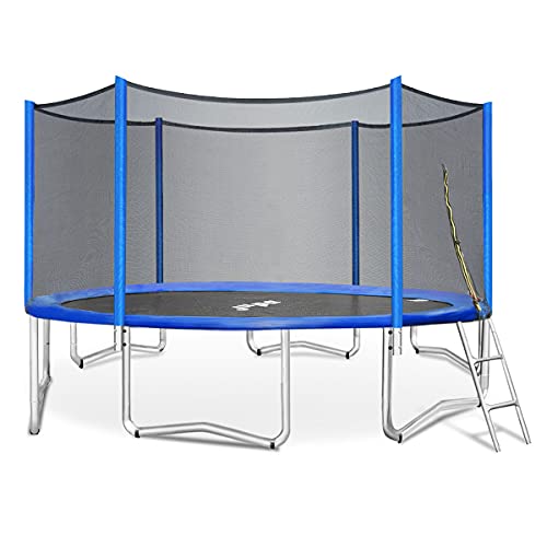 JUPA Trampoline 15 14 12 10 8FT, Maximum Weight Capacity 425LBS Outdoor Trampoline for Kids Adults, 2021 Upgraded Safe Recreational Trampolines with Enclosure Net Mat Pad for Backyard JUPA Trampoline 15 14 12 10 8FT, Maximum Weight Capacity 425LBS Outdoor Trampoline for Kids Adults, 2021 Upgraded Safe Recreational Trampolines with Enclosure Net Mat Pad for Backyard