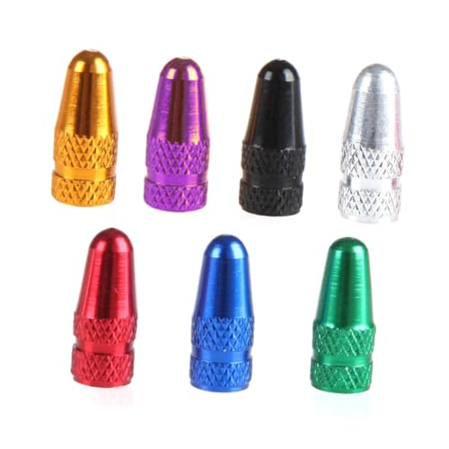 LIOOBO 4pcs Tapas de Válvula para Neumáticos de Bicicleta Aleación de Aluminio Capas de Válvula Francesa para Bicicletas de Carretera y Montaña Sellado Resistente Fácil de Instalar miniatura 4