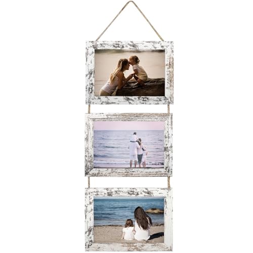 Zyiphor Portafotos Múltiple Pared 13x18 cm, 3 Foto Marco de Fotos, Portafotos Múltiple Decorativo para Colgar en Pared, para Sala de Estar, Dormitorio u Oficina