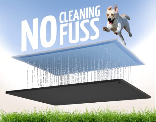 Image of TidyFriend Dog Pee Pad Holder Tray Fits for 30 inch x 23 inch Pee Pads with Corner Lock Holes, Raised Edges, Non-Spill, Easy to Clean Silicone Dog Potty Tray Holder, For Indoor Floor Protection (Black)