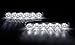 iJDMTOY (2 6000K Cool White 6-LED Universal Fit LED Daytime Running Lights Compatible with Car SUV Truck
