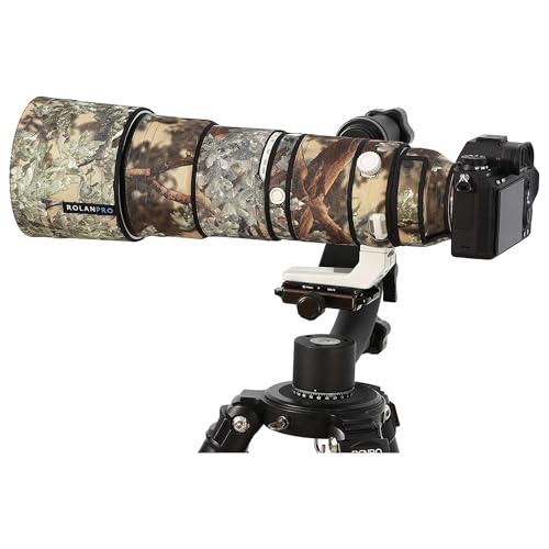 ROLANPRO Waterproof Camouflage Cover for Sony FE 200-600mm F5.6-6.3 G OSS Protective Sleeve Case Clothing Raincover-#14 Green Jungle camo Waterproof